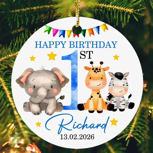 Vista 8 de Adorno de fotos para la primera Navidad del bebé 2025, recuerdo personalizado de primera Navidad para nuevos padres, marco de fotos personalizado