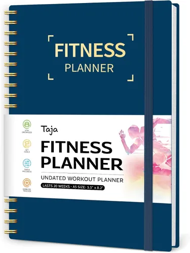 Vista 11 de Diario de entrenamiento físico para mujeres y hombres, tamaño A5 (5.5 x 8.2 pulgadas), planificador de registro de entrenamiento para rastrear