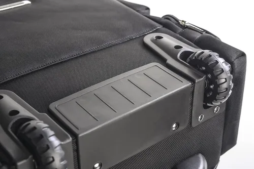Vista 8 de MYGOFLIGHT PLC Traveler - Equipaje rodante de lado suave y bolsa de vuelo iPad y laptop ruedas de aluminio telescópico y nailon balístico