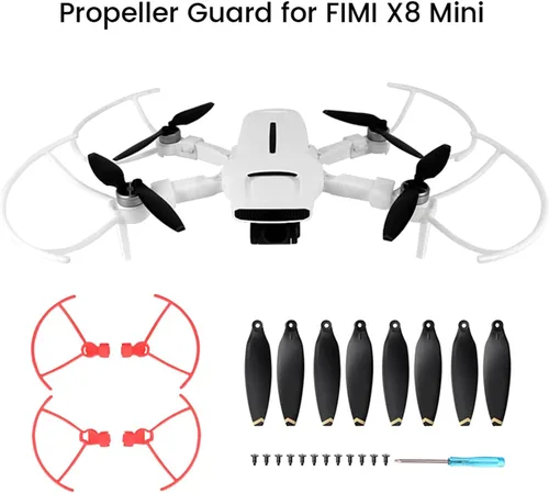 Vista 3 de 8/16 piezas de repuesto para hélices de dron, hélice CW/CCW de liberación rápida para FIMI X8 Mini accesorio (color : 1 juego dorado)