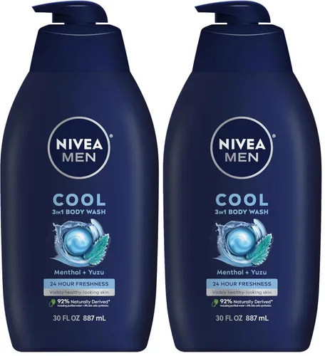 Vista 14 de NIVEA Men Sport Body Wash con minerales revitalizantes, aroma a mandarina y pimienta, gel de baño 3 en 1 para hombre, cara y cabello, sin parabenos