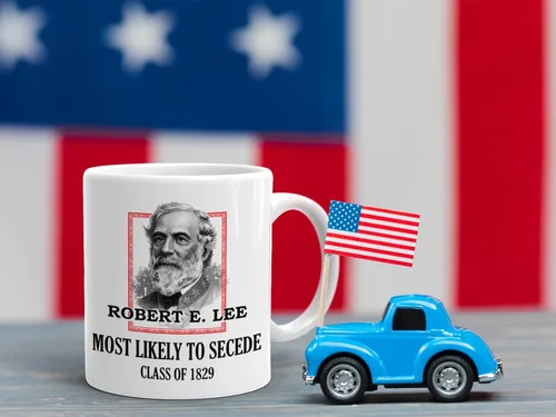 Vista 3 de Soul'n'Passions General E. Lee Gettysburg Confederate Stuff - Taza de cerámica con más probabilidades de secretar Robert E Lee, 11 onzas, color negro