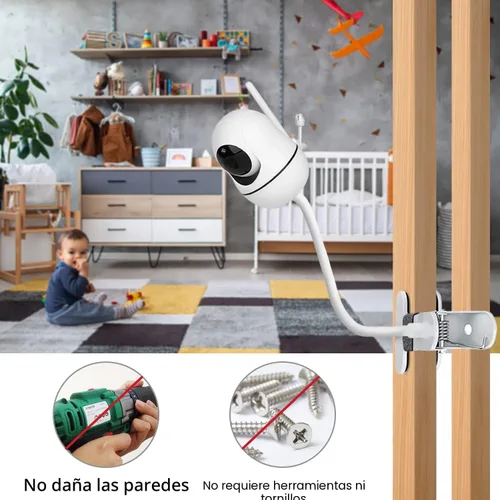 Vista 6 de Soporte para monitor de bebé compatible con HelloBaby HB6550/HB65/HB66/HB248, ANMEATE SM935E cámara de monitor de bebé de 15.7 pulgadas con clip