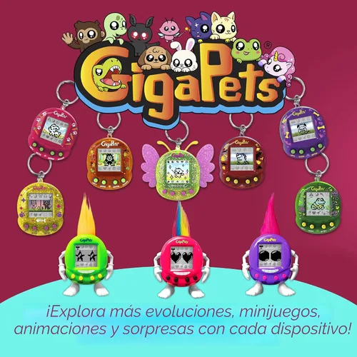 Vista 6 de Giga Pet - Mascota virtual para niños de 5 años en adelante, edición de coleccionista mejorada de los años 90, cuidado de animales para niños