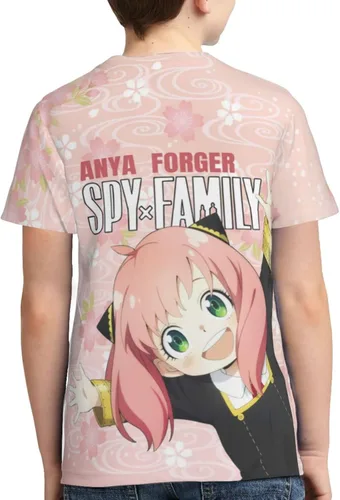 Vista 3 de Camiseta de manga corta con cuello redondo para niños y niñas lindas camisetas gráficas 3D para niños de 6 a 16 años