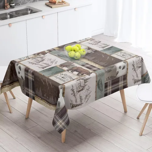 Vista 47 de Mantel azteca suroeste, diseño étnico tribal geométrico, estilo vintage, bohemio, elegante, lavable, para comedor, cocina, granja, fiesta