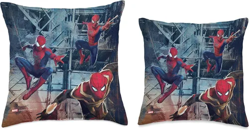 Vista 3 de Marvel Man No Way Home Spider-Men - Almohada de saltar para hombre, 16 x 16, multicolor