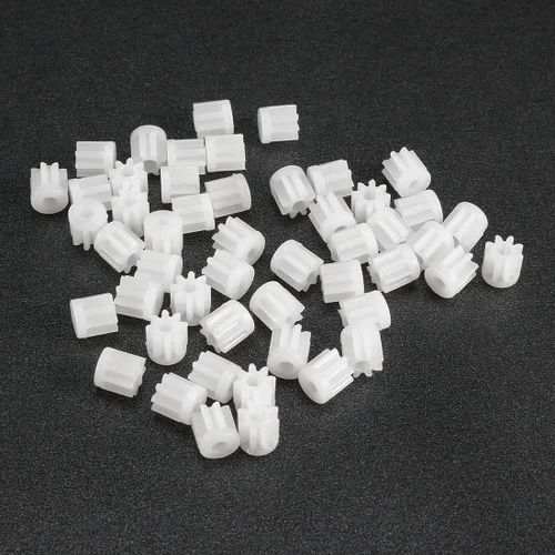 Vista 4 de uxcell 50pcs engranajes de plástico 8 dientes 082A engranaje de reducción engranajes de gusano plástico para RC coche robot motor