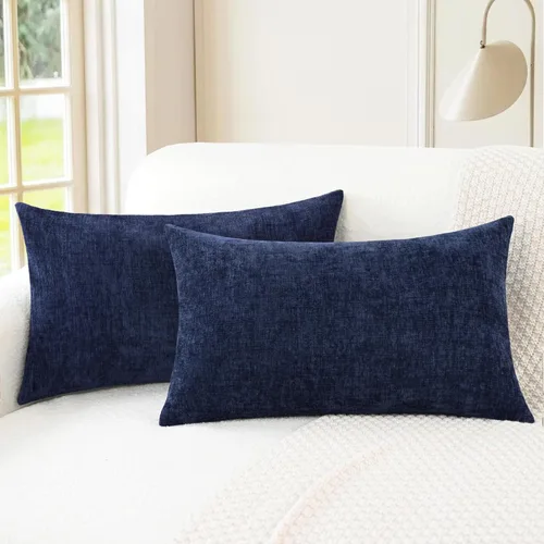 Vista 113 de CaliTime - Paquete de 2 fundas de almohada acogedoras para sofá, decoración del hogar, felpilla suave teñida sólida, 16 x 16 pulgadas, marrón Marrón