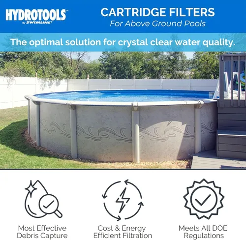 Vista 2 de SWIMLINE HYDROTOOLS - Tanque de cartucho de piscina sobre el suelo y elemento de filtro de repuesto, 100 pies cuadrados Sistema de filtración