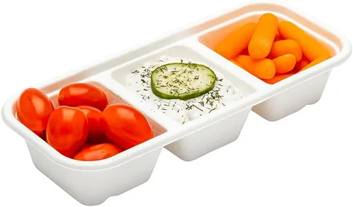 Vista 10 de Restaurantware -Solo tapas: tapas Pulp Tek de 9 x 4 pulgadas para contenedores de bagazo de 17 onzas, 100 tapas herméticas para contenedores