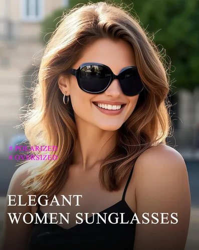 Vista 3 de Joopin - Gafas de sol polarizadas grandes y modernas para mujer, lentes de sol de conducción, UV protectoras, grandes