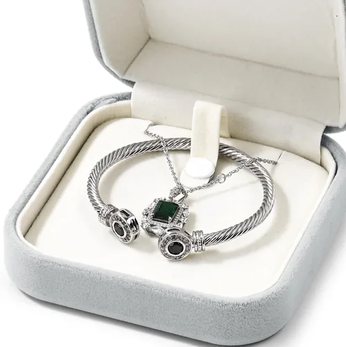 Vista 6 de Oirlv Caja de pulsera de terciopelo Caja de regalo de joyería