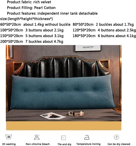 Vista 2 de Almohada triangular de cabecera, almohada de lectura triangular para cama doble tamaño queen, cojín perfecto para adultos para leer, ver