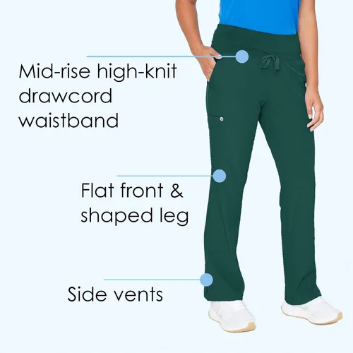 Vista 5 de BARCO One. Pantalón de uniforme médico, de pierna recta, tipo cargo, con 4 bolsillos, para mujer.