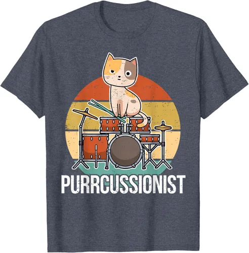 Vista 86 de Funny Percussion Drummer Drumming Drums Saying I Kitten Cat Camiseta, Negro, S