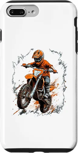 Vista 9 de iPhone 15 moto de motocross coloridas bicicletas para niños caso