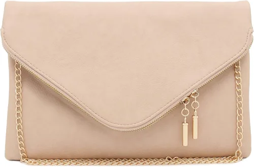 Vista 11 de FashionPuzzle Oversized Envelope Clutch Evening Bag with Chain Strap XL-negro