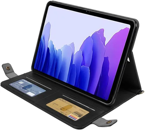 Vista 3 de Bolso Funda para Samsung Galaxy Tab S10 FE/S9 FE 10.9"/S9/S8/S7 11", Techcircle Folio con Soporte Cruzado, Billetera con Ranura para Lápiz S Pen