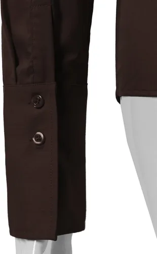 Vista 5 de Doublju - Camisas para mujer, elásticas de ajuste entallado, de algodón con botones, talla grande