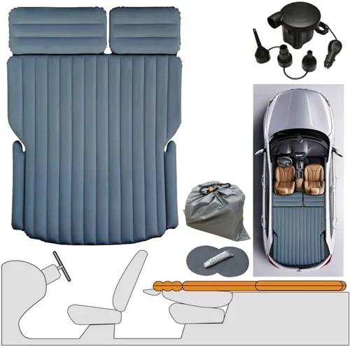 Vista 9 de Cama para colchón inflable de aire para automóvil, cama de campamento para viajes, camping, vacaciones, dormir, adecuado para SUV, caravanas A2