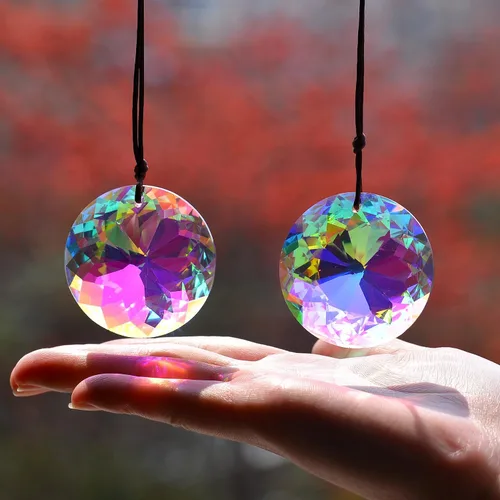 Vista 19 de STINO - 2 piezas prismas atrapasoles de bola de cristal de 4cm, atrapasoles colgantes con prisma de vidrio, creador de arcoíris para ventanas