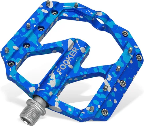 Vista 8 de FOOKER Bike Pedals Non-Slip Aluminum Alloy MTB Mountain Bike Pedals 3 Bearing 9/16" for Road BMX MTB Bikes