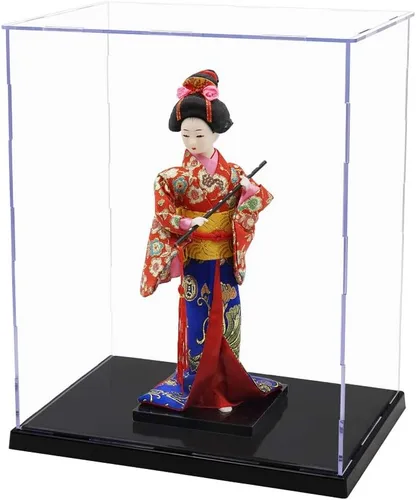 Vista 9 de Odoria Caja transparente de 8 pulgadas para trofeo de estatua de 6 pulgadas de alto - Protector acrílico para figuras de muñecas a escala 1/12