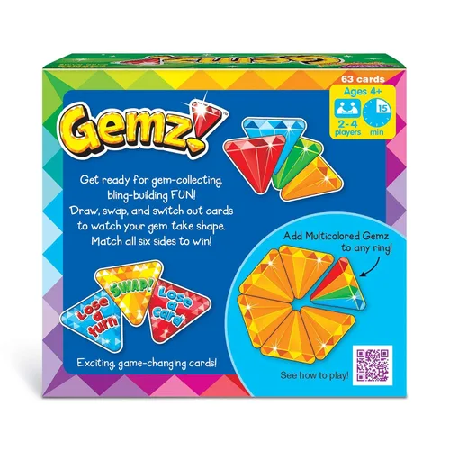Vista 2 de Gemz! Three Corner Strategy Game por TREND Enterprises, Inc. - Juegos de cartas familiares