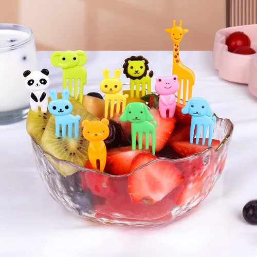 Vista 8 de 160 piezas de púas de comida para niños con caja de almacenamiento, accesorios de almuerzo para niños para caja bento, púas de comida para niños