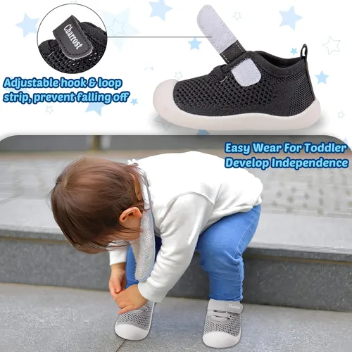 Vista 2 de Zapatos para bebés de 1 a 4 años, zapatos para niños pequeños, zapatos para niños y niñas, suela suave, tela de algodón antideslizante, malla