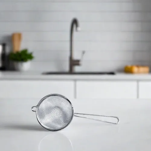 Vista 2 de Cuisinox Colador de malla fina, acero inoxidable con mango, 3" x 8