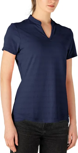Vista 11 de Gopune Polo de golf con cuello en V para mujer, sin cuello, manga corta, ligera, de secado rápido, camisetas de tenis para correr