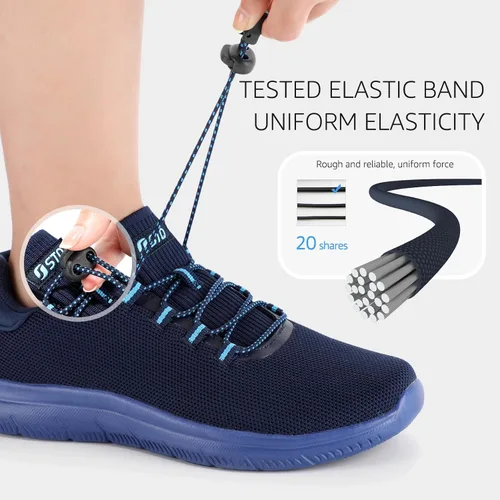 Vista 2 de STQ Zapatos para caminar para mujer con soporte de arco, cómodos tenis de entrenamiento para gimnasio