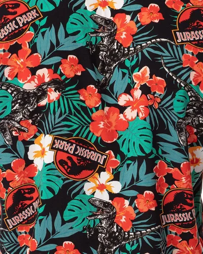 Vista 2 de Jurassic Park Velociraptor - Camisa hawaiana con botones para hombre