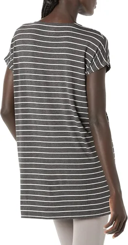 Vista 2 de Daily Ritual Túnica de jersey de gran tamaño con cuello en V y manga dolman para mujer
