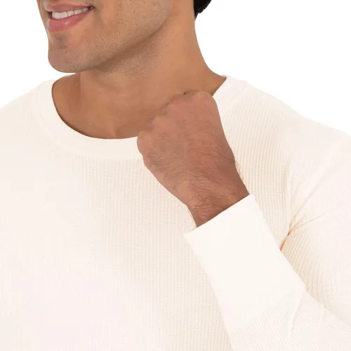 Vista 3 de Fruit of the Loom Men's Recycled Waffle Thermal Underwear Crew Top (1 and 2 Packs)