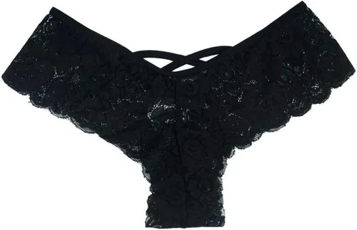 Vista 5 de Tanga de encaje 4 piezas ropa interior para mujer lencería sexy bragas con flores tangas para tacones sexys negro blanco verde rojo S