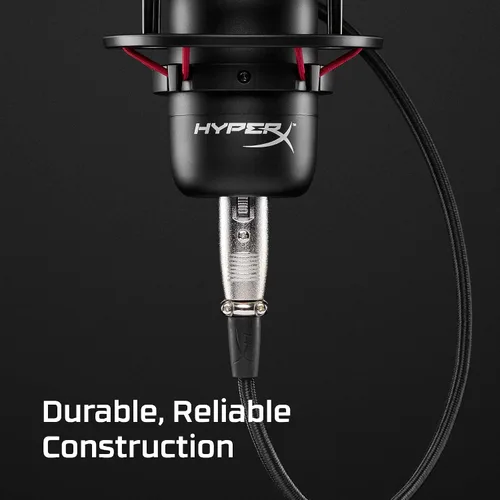 Vista 3 de HyperX Cable XLR macho a hembra, 3 pines, 10 pies - negro