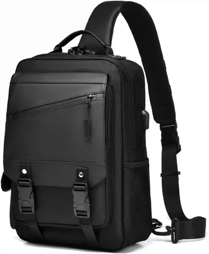 Vista 14 de Bolsa tipo mensajero de lona tipo bandolera para computadora portátil, casual, viajes, para hombres y mujeres