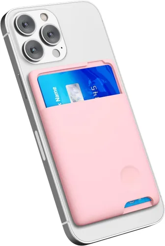 Vista 12 de oakxco Cartera de teléfono adherente, soporte seguro de silicona para tarjetas de teléfono, funda de bolsillo adhesiva para tarjetas