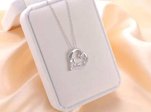 Vista 20 de Collar de plata esterlina para mamá, regalo para el día de la madre, dije o brazalete para mamá
