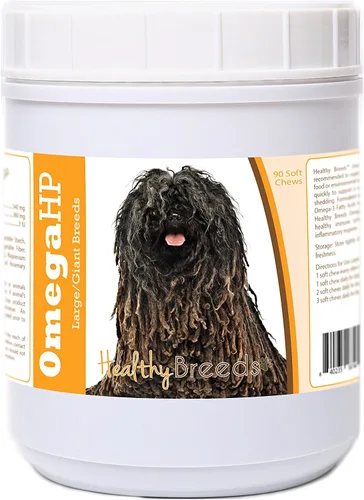 Vista 184 de Healthy Breeds Affenpinscher Omega HP - Masticables suaves para piel y pelaje, 60