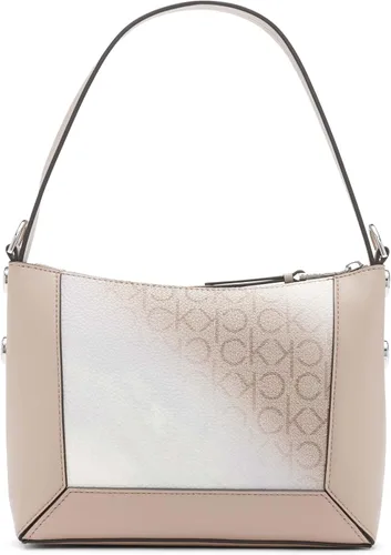 Vista 2 de Calvin Klein Quinn - Bolso de hombro con cremallera superior, neutro, multirayas, Multi rayas neutrales