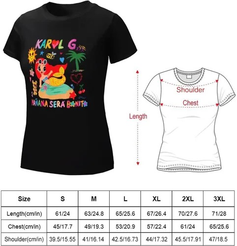 Vista 2 de Karols G Shirt Mananas seras Bonitos Camiseta para Mujer