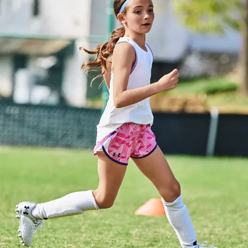Vista 2 de Under Armour Fly by - Pantalones cortos para niña