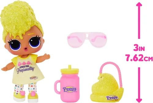 Vista 9 de L.O.L. Surprise! LOL Surprise Loves Mini Sweets Peeps - Pollito duro con muñeca coleccionable, 7 sorpresas, tema de primavera, muñeca de edición