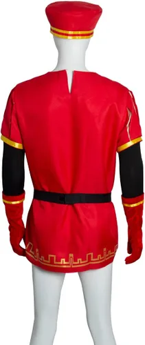 Vista 6 de Disfraz de Halloween, cosplay, capa roja, túnica y capa para la cabeza, conjunto completo