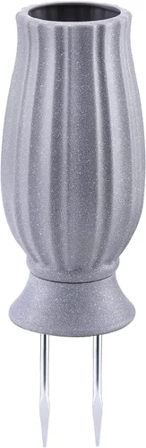 Vista 8 de bocola Jarrón de Cementerio con Punta de Metal -Soporte de Flores para Lápidas con Orificio de Drenaje para Flores Artificiales- Decoraciones
