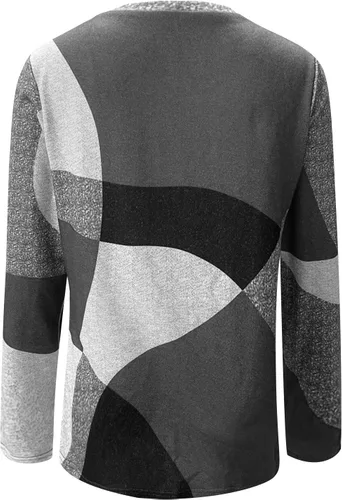 Vista 2 de Ropa de moda para mujer, suéter de invierno con estampado de cachemira de manga larga, sudadera suelta de talla grande